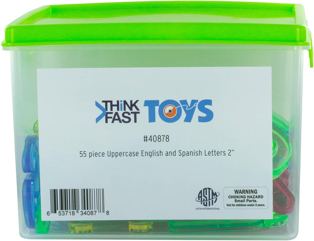 Translucent Acrylic Upper Case Letters in Assorted Colors E49406