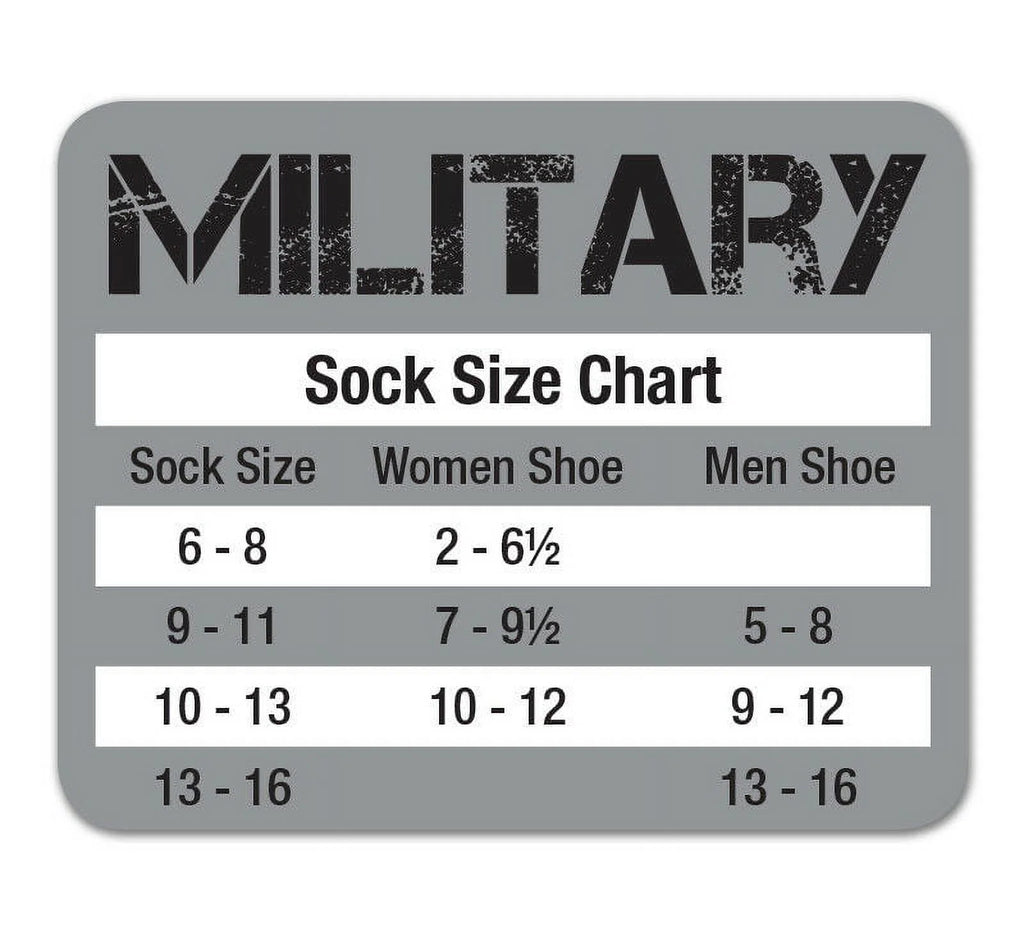 Merino Wool Over the Calf Combat Boot Socks, 6 Pair L4857