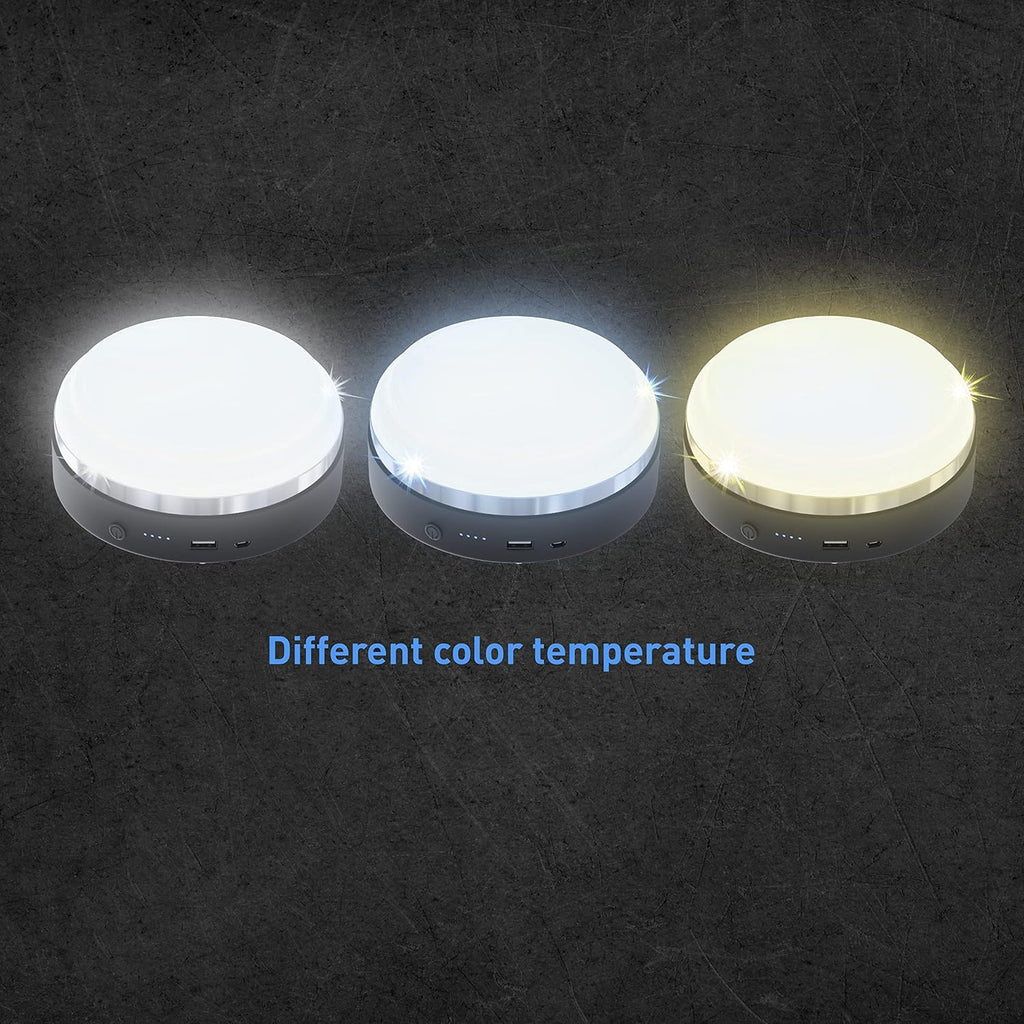 Camping LED Lamp Lantern with USB Power Bank 10000 mAh 3400 Lumen 80W Portable with Magnet Black S302644