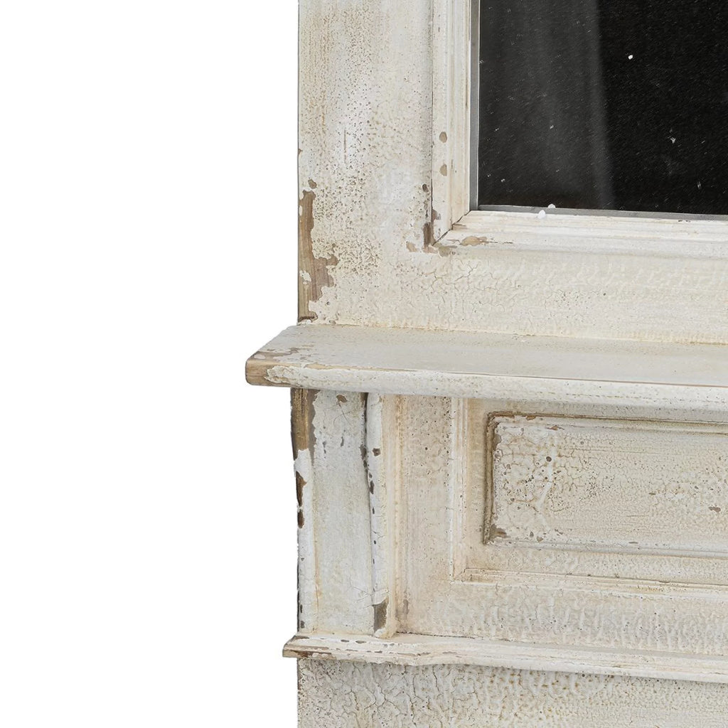 White Distressed Wooden Framed Rectangular Dresser Z425