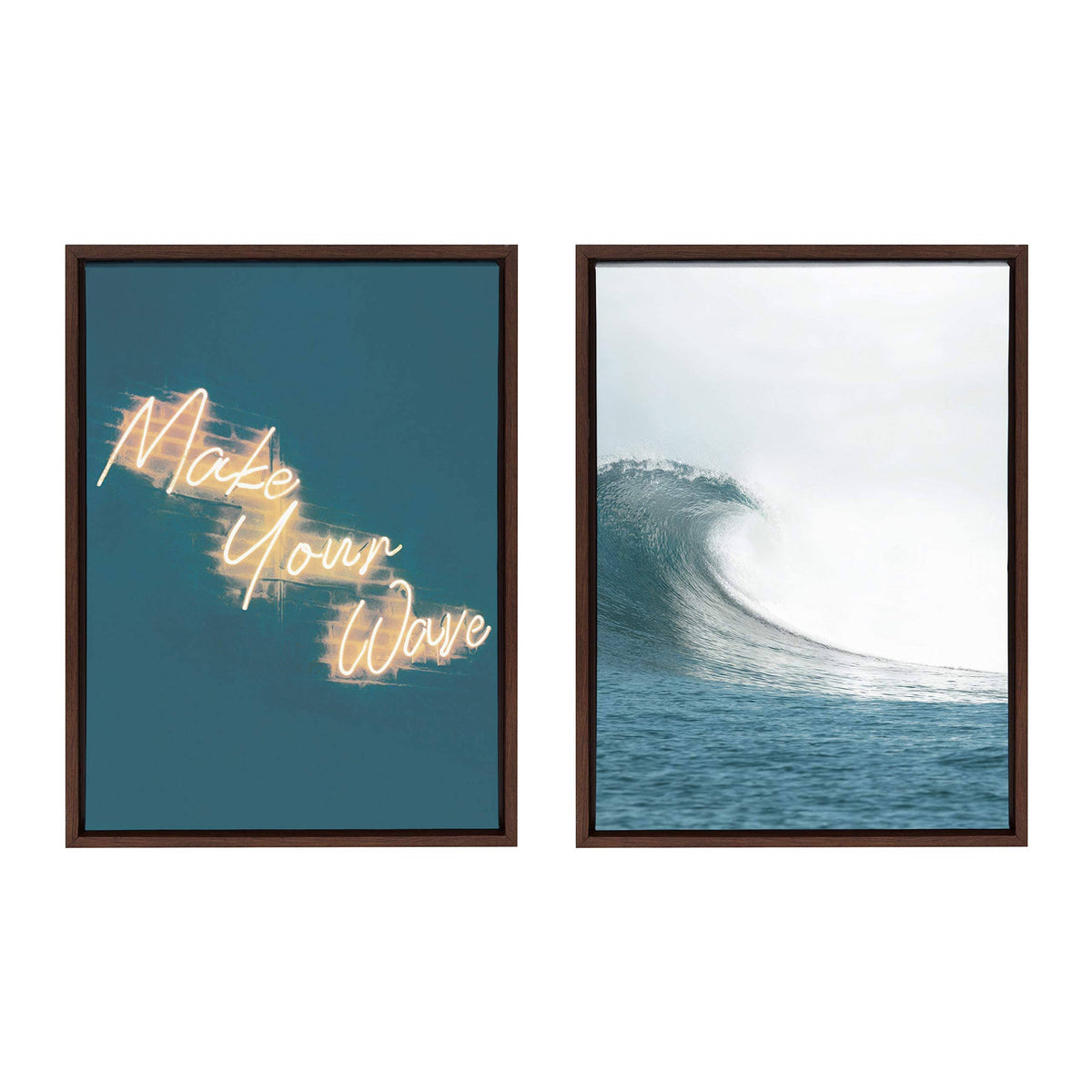 Brown 2 Piece 18x24 Canvas Set Q52197