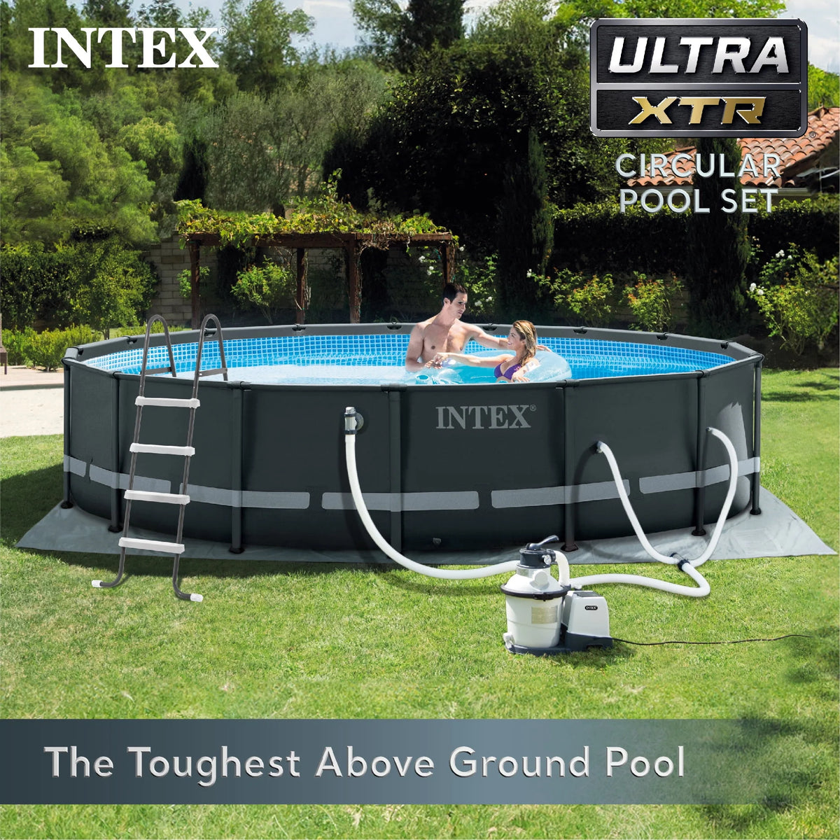 16' x 48 Above Ground Pool Set with Sand Filter Pump A68416