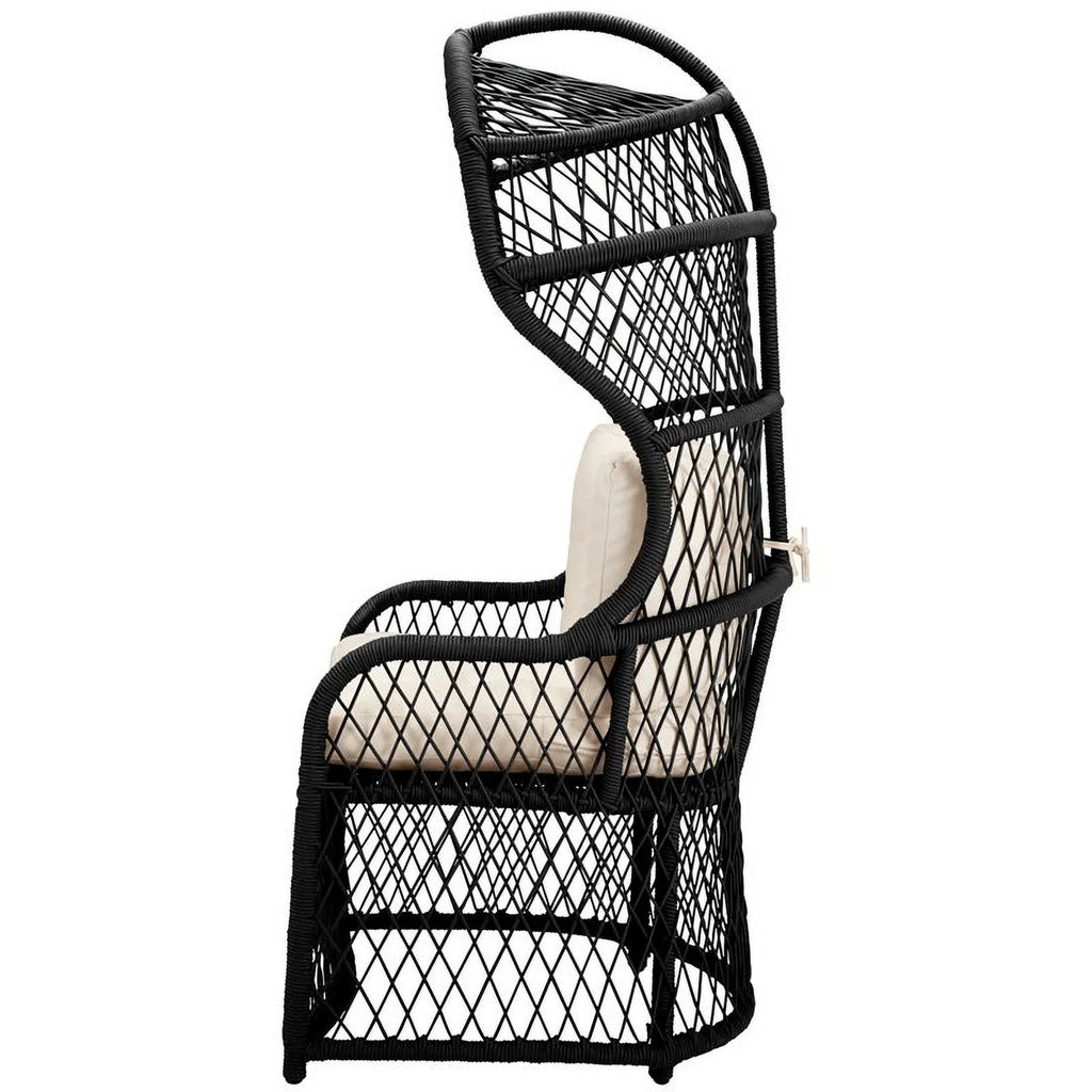 Aluminum Frame Outdoor High Chair in Black G634