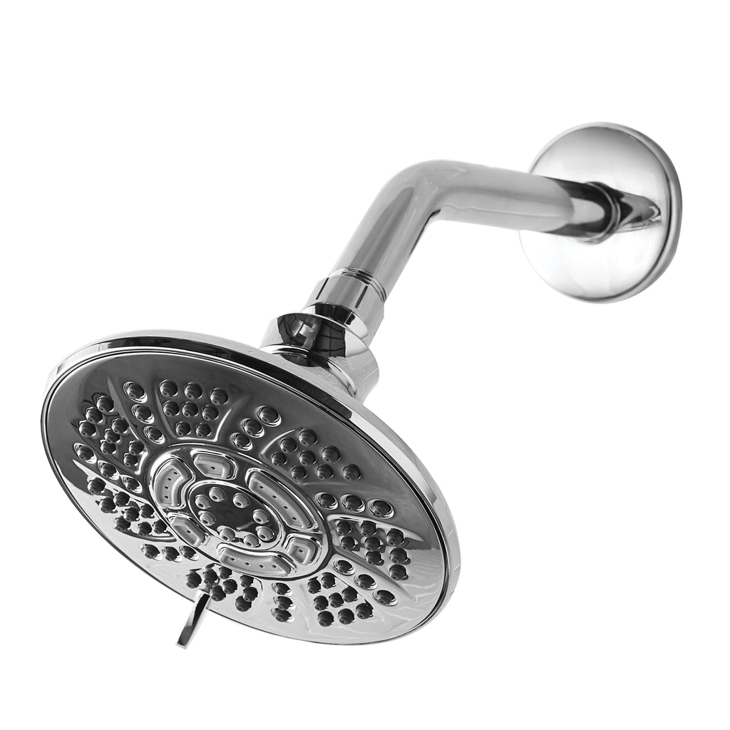 6-Setting Large Chrome Shower Head with Rub-Clean Nozzles Z8986