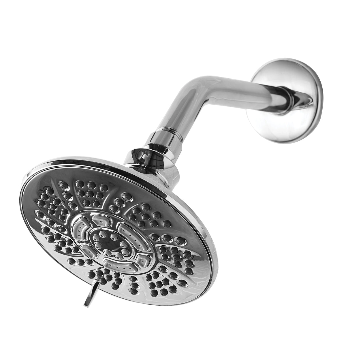 6-Setting Large Chrome Shower Head with Rub-Clean Nozzles Z8986