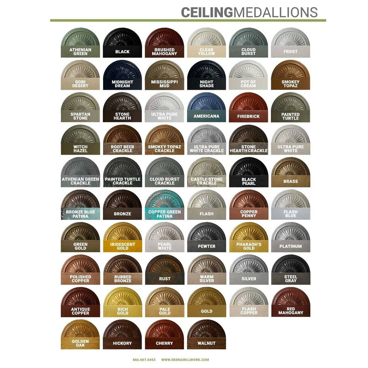 23 5/8x22OD x 3 5/8x22ID x 1 1/8x22P Ceiling Medallion T2767