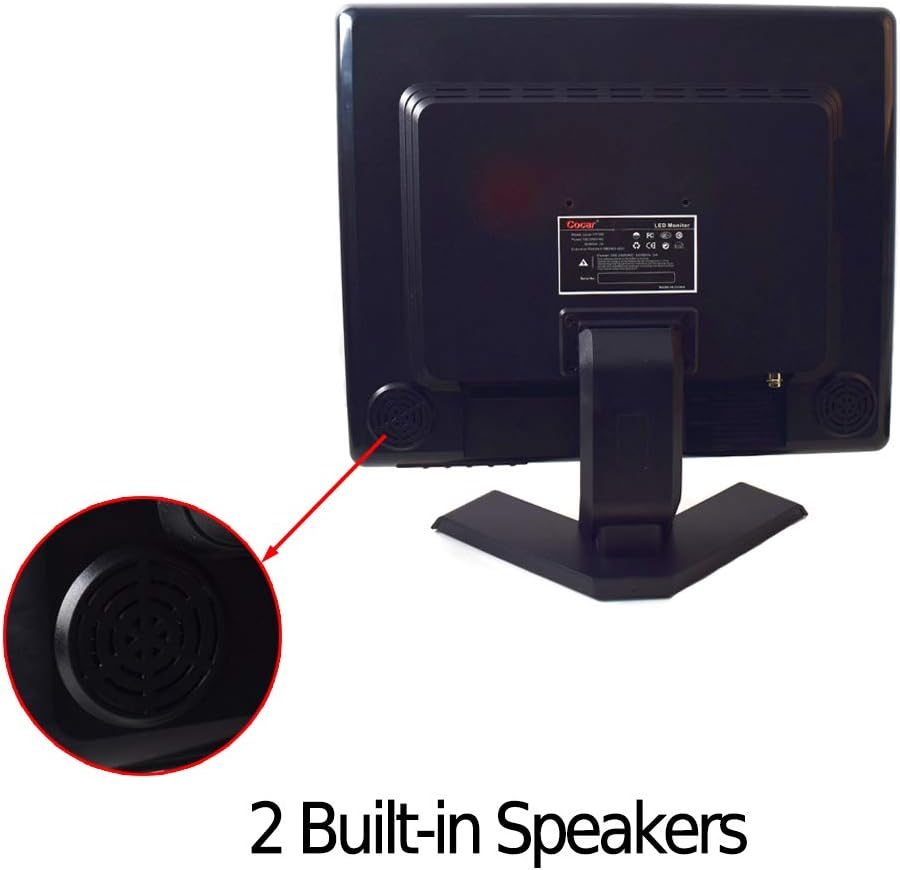15 inch CCTV Security Monitor with BNC VGA HDMI AV Built-in Speaker H93275