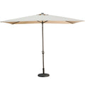 10 ft. Aluminum Rectangular LED Patio Umbrella in Beige J263