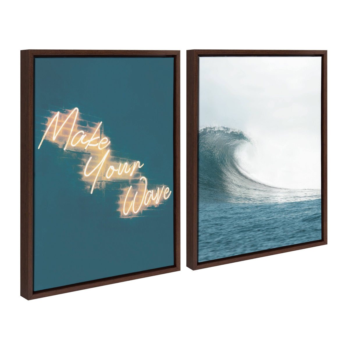 Brown 2 Piece 18x24 Canvas Set Q52197
