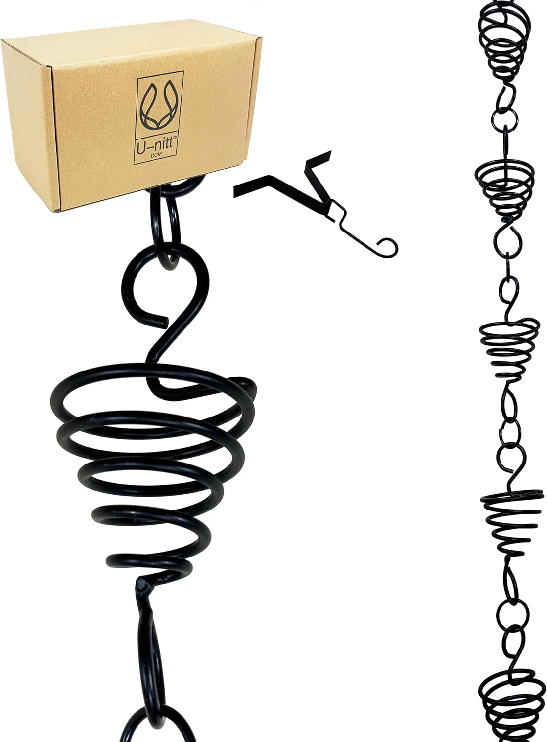 Black Metal 8.5 FT Rain Chain D810739