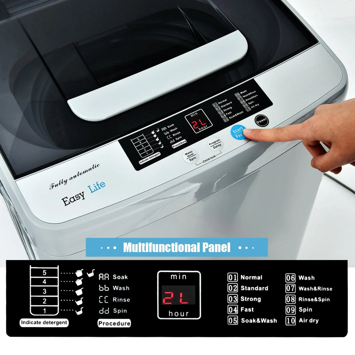 8.8lbs Portable Washer and Spin Combo I4280