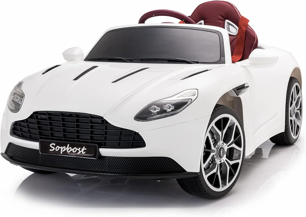 12V Electric Ride On Car with Remote Control EVA Tires White T97279