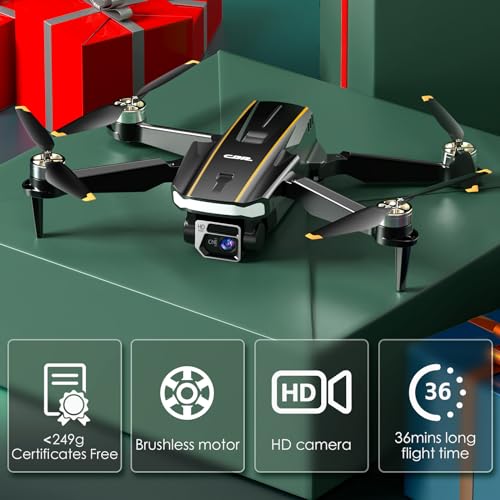 Brushless Motor Drone with Camera, 1080P HD Camera, 2 Batteries, Carrying Case D86195