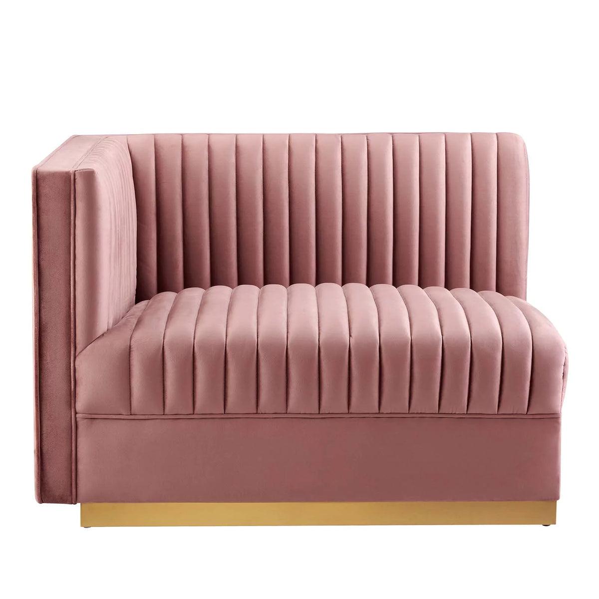 Channel Tufted Performance Velvet 3-Seat Modular Sectional Sofa X759889