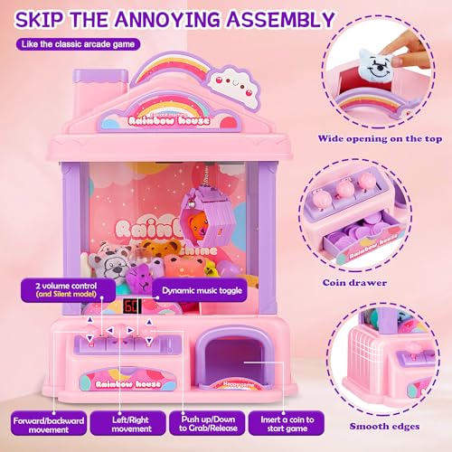 Mini Vending Arcade Capsule Claw Machine with LED Lights O57123