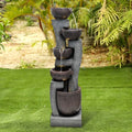 43.7-inch H Outdoor Garden Water Fountain with LED Lights G739274