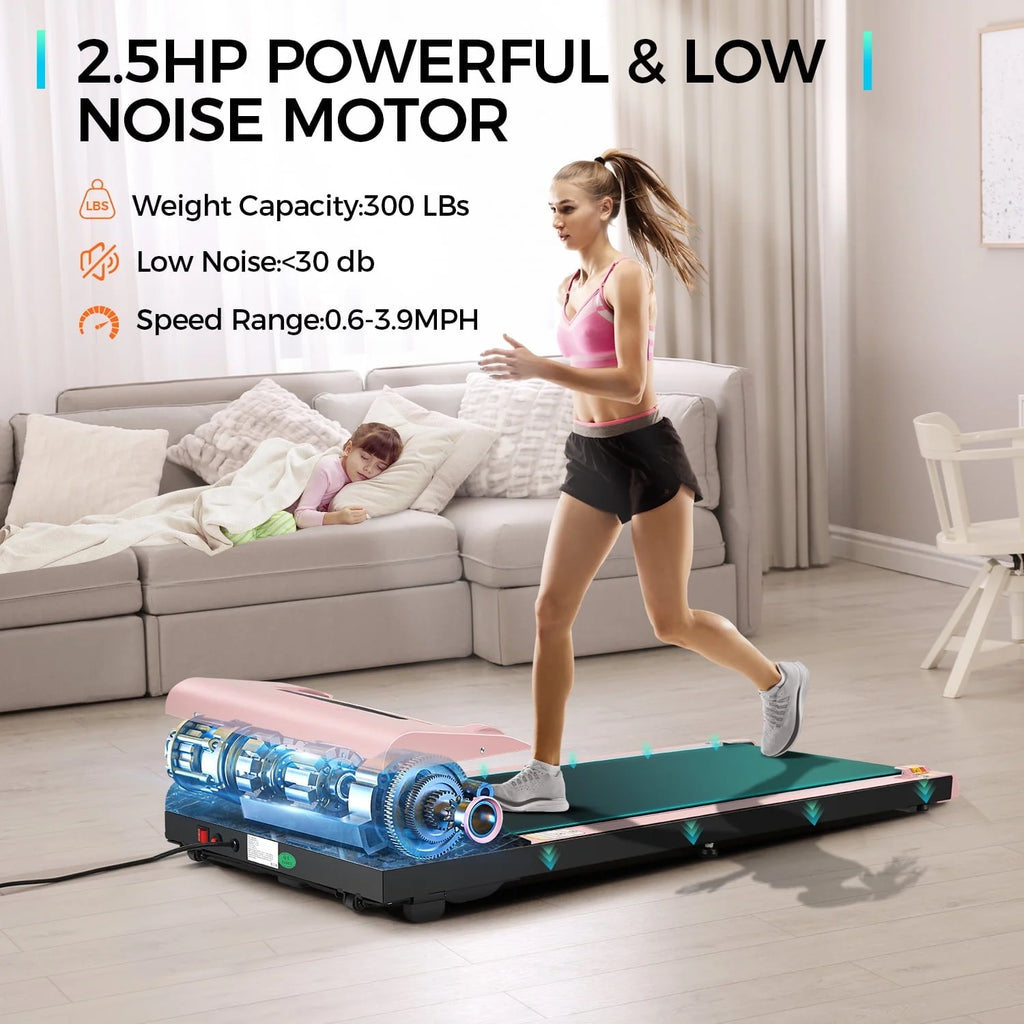 Walking Pad Treadmill Under Desk Electric Jogging Running Machine with LED Display K196