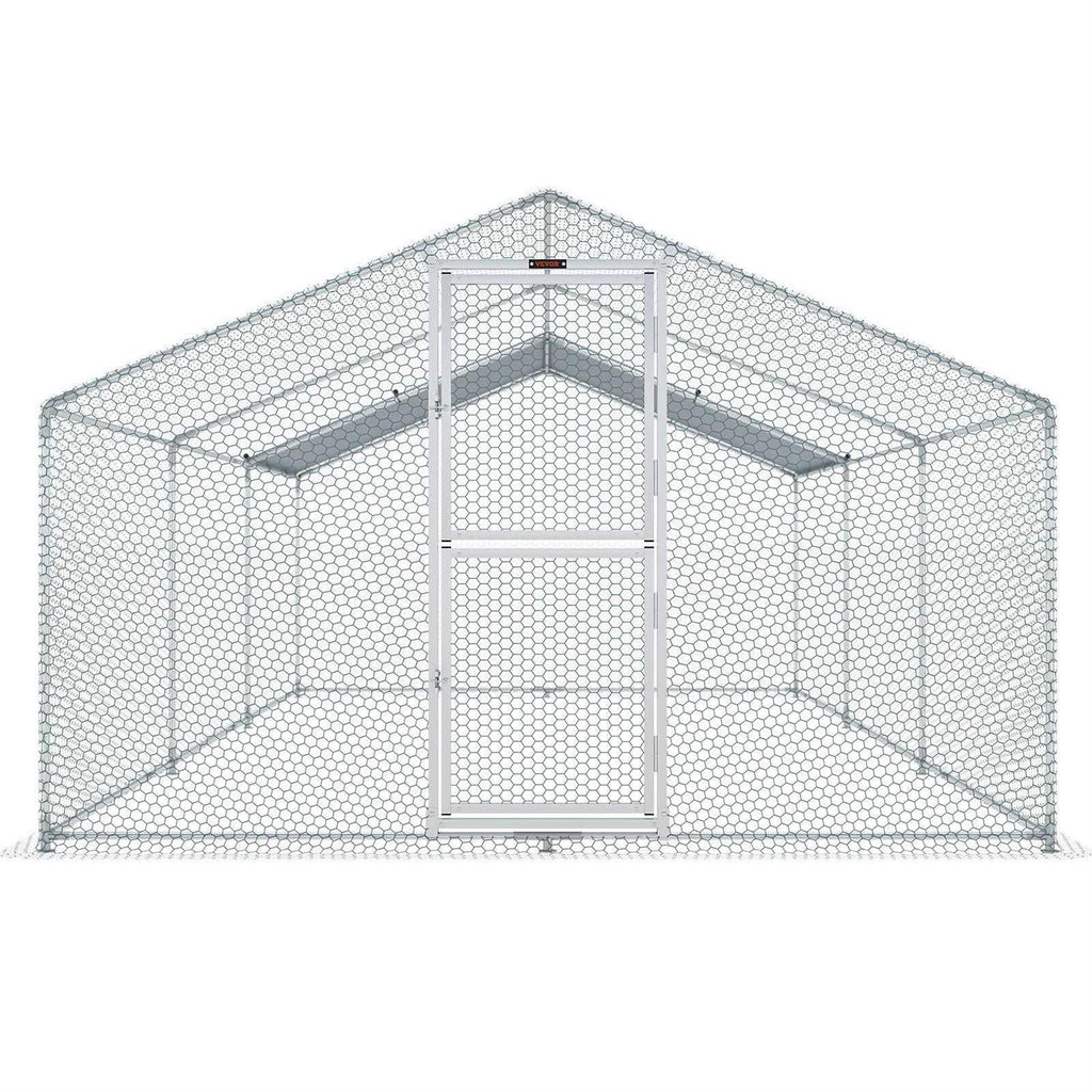 Large Metal Chicken Coop with Run W30120