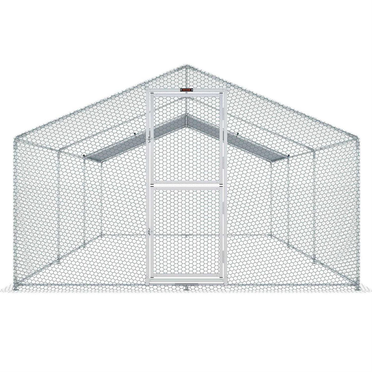 Large Metal Chicken Coop with Run W30120