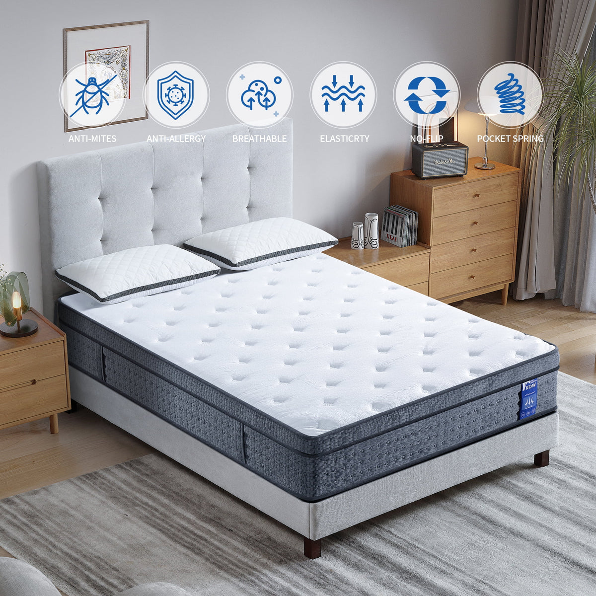 12 inch Full Size Gel Memory Foam Hybrid Mattress X117520