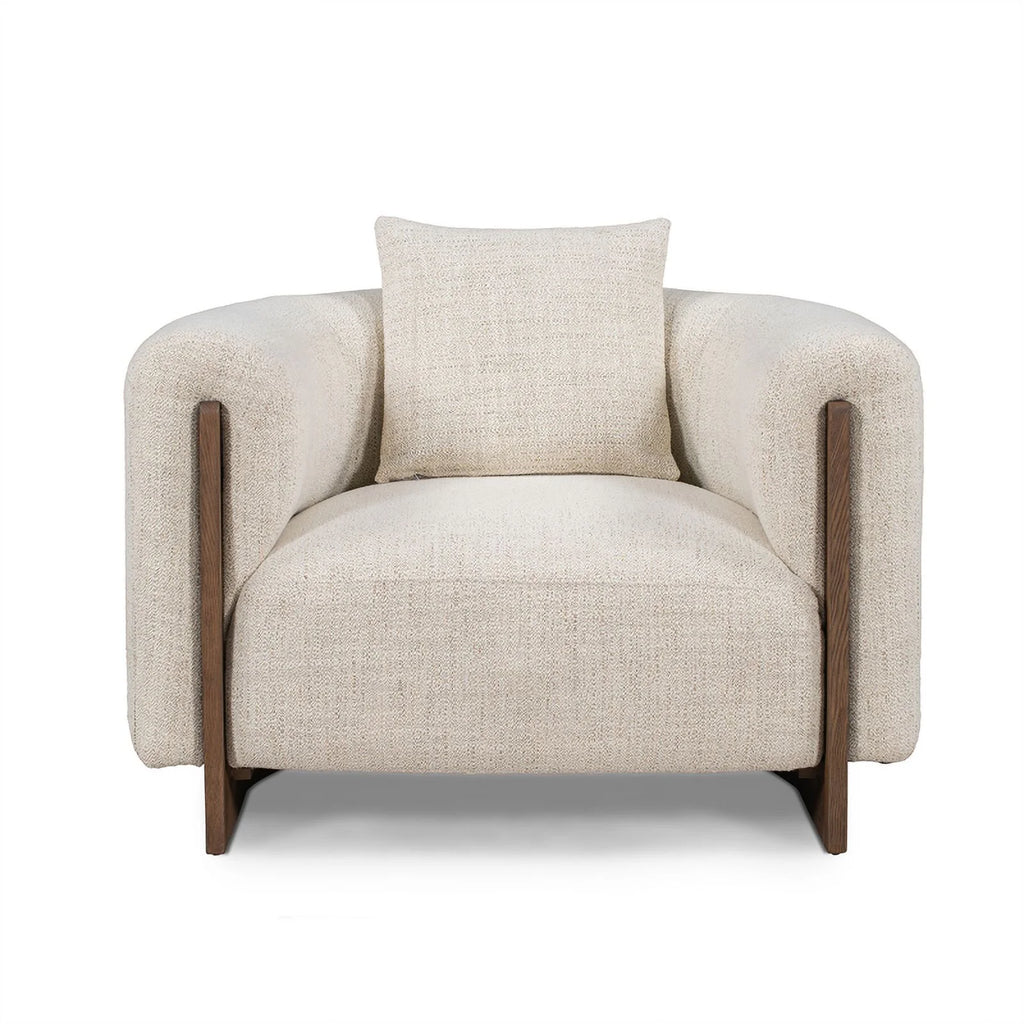 Cream Fabric Accent Chair W43435