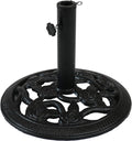 Black Cast Iron Patio Umbrella Base Stand W4662