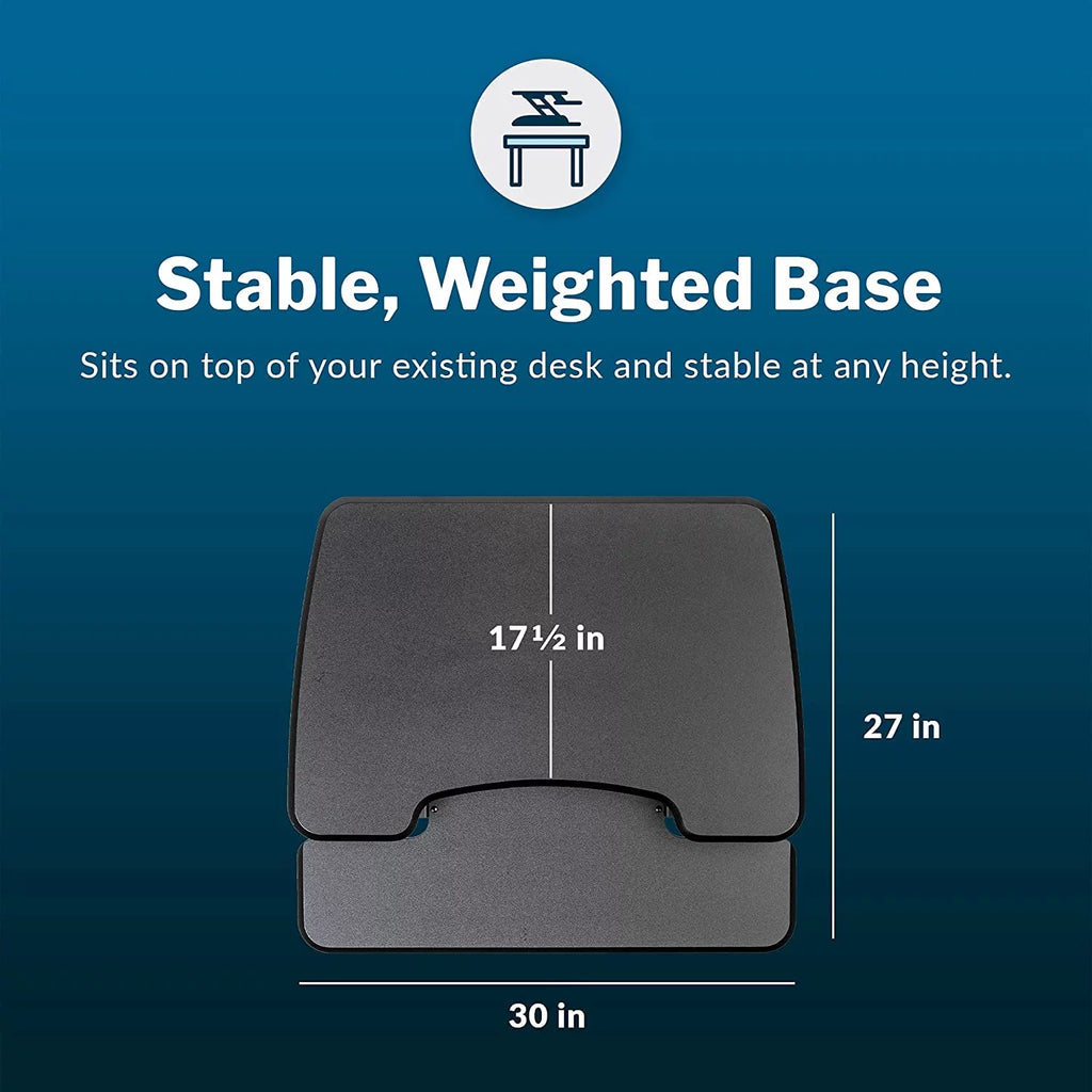 Adjustable 2-Tier Standing Desk Converter, Black E284612