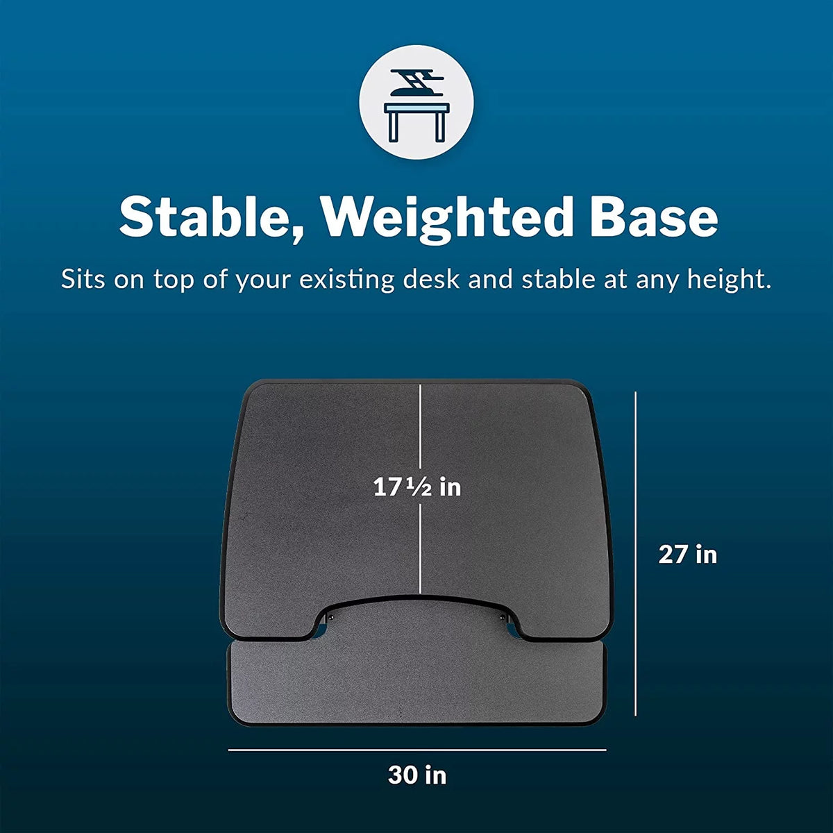 Adjustable 2-Tier Standing Desk Converter, Black E284612