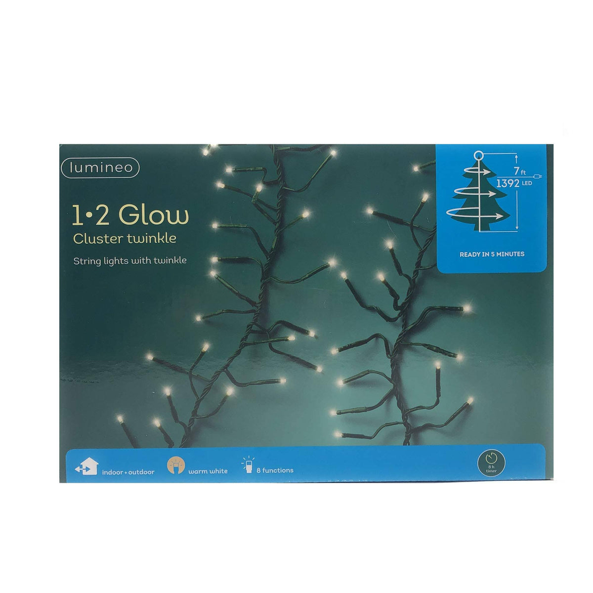 Green Wire LED Christmas Cluster Light Set F301695