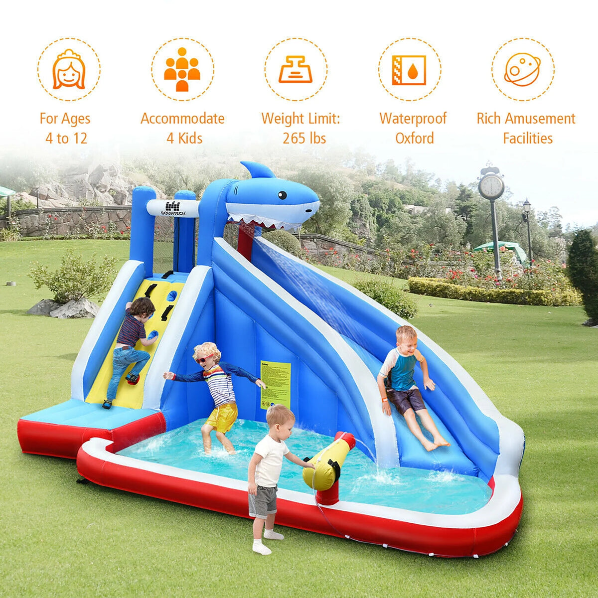 Inflatable Water Slide Bounce House Castle Splash Water Pool V3620