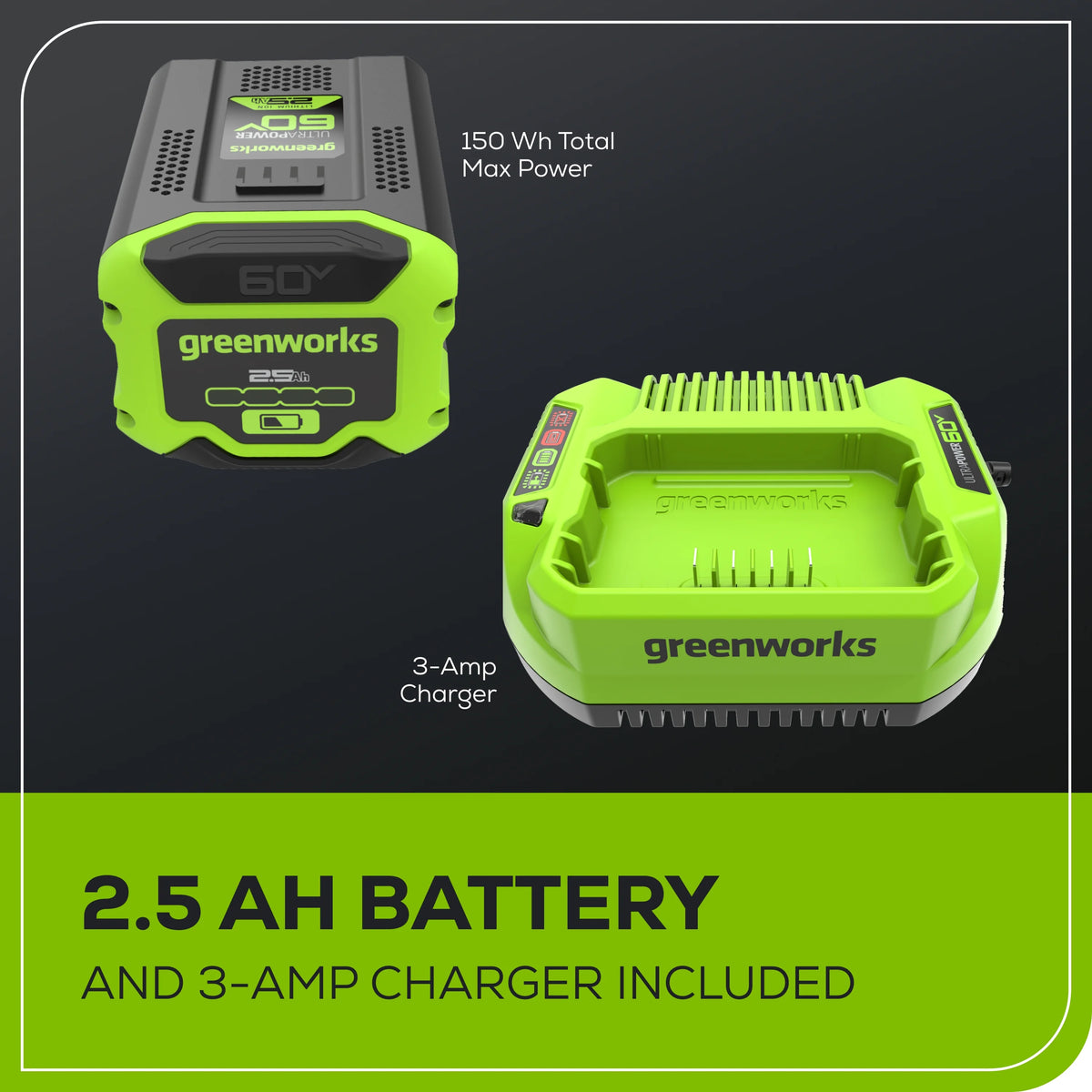 60V Brushless Chainsaw with 2.5 Ah Battery & Charger B86148