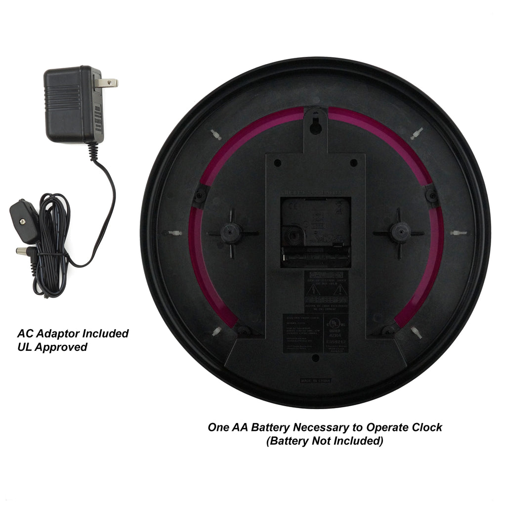 Pink Arabic Neon Wall Clock N520