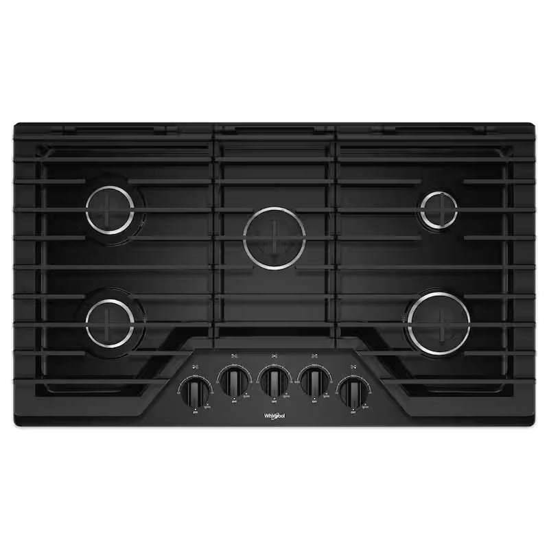 Black 5 Burner Gas Cooktop with Cast-Iron Grates Y77504