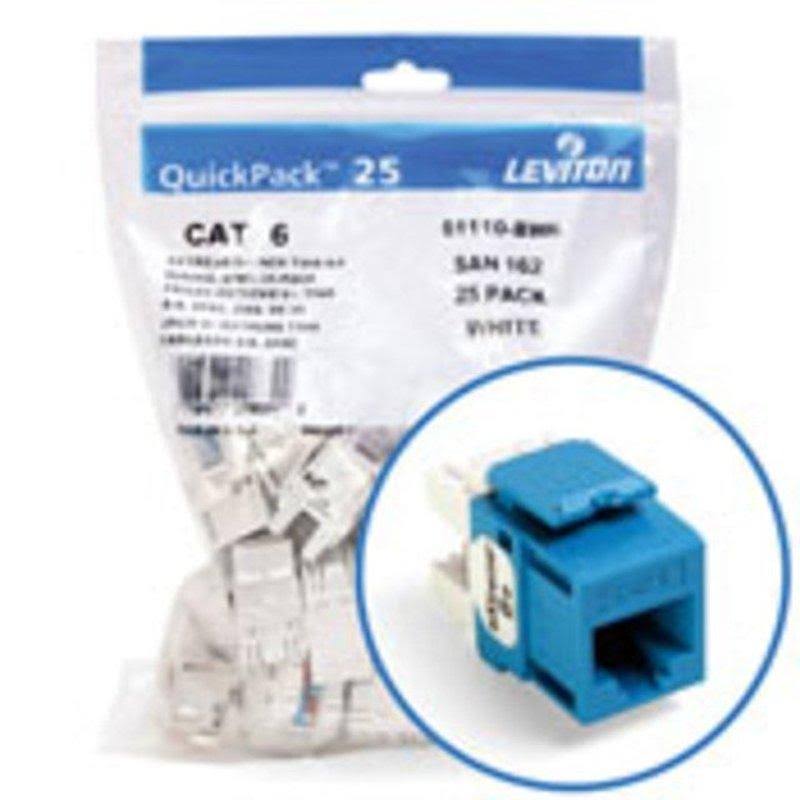 Cat 6 QuickPort Connector, Blue, 25-Pack C90195