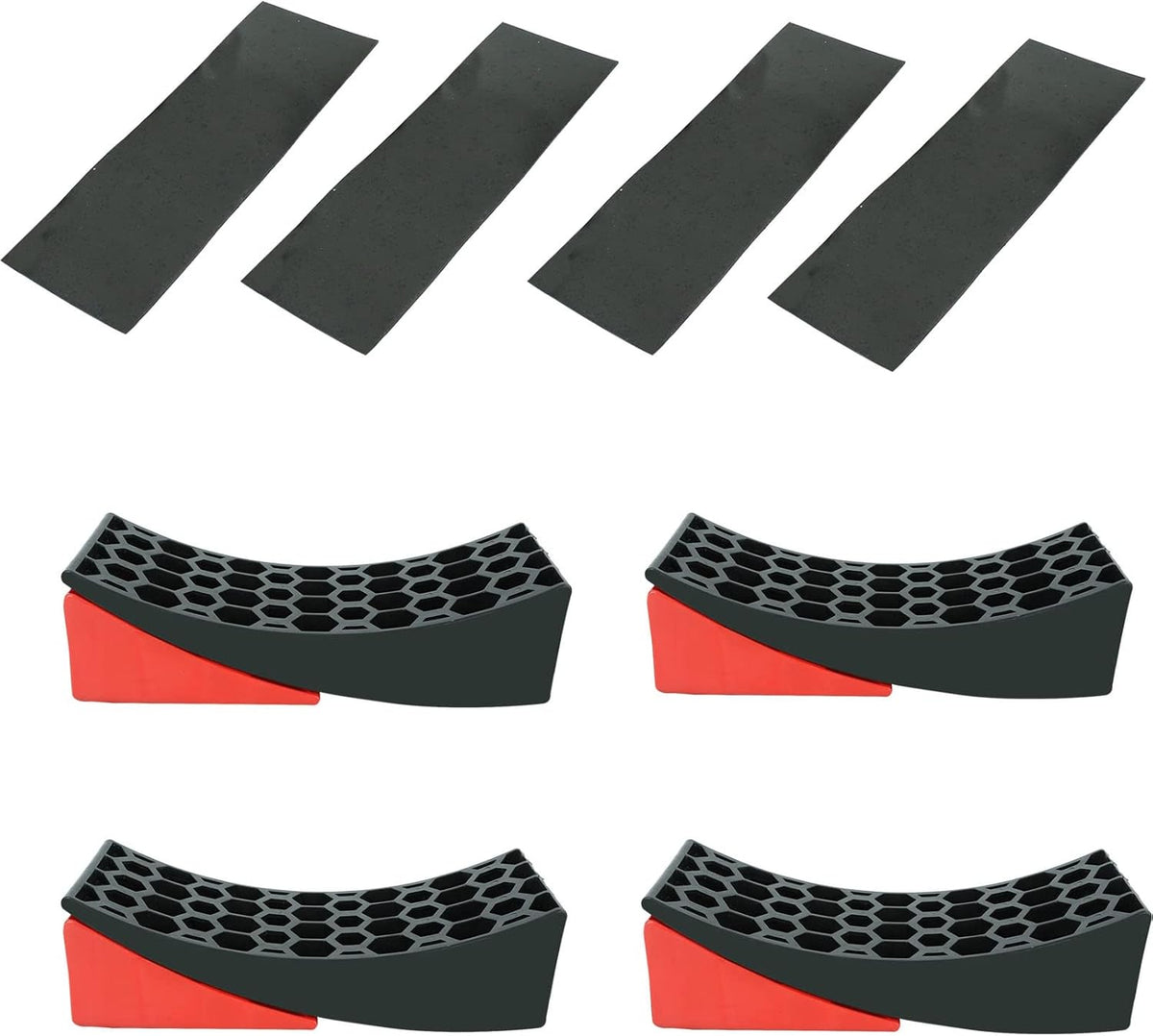 2 Packs Camper Leveling Blocks Chock Kit with Anti-Slip Mats O807317