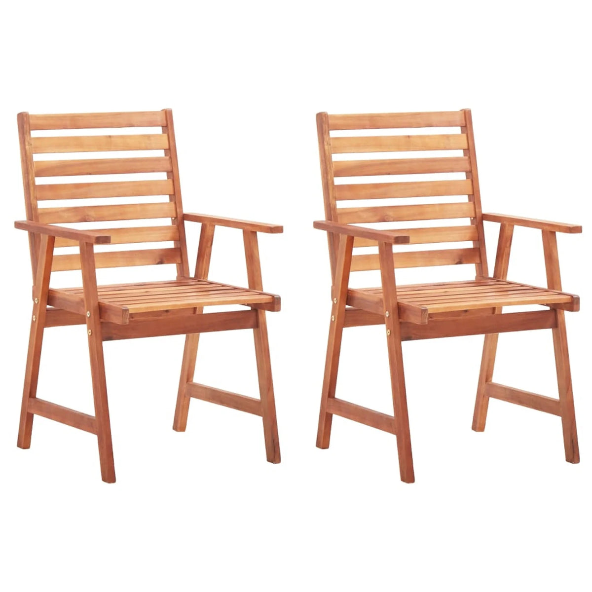 Acacia Wood Patio Dining Chairs 2 pcs with Cushions R936513