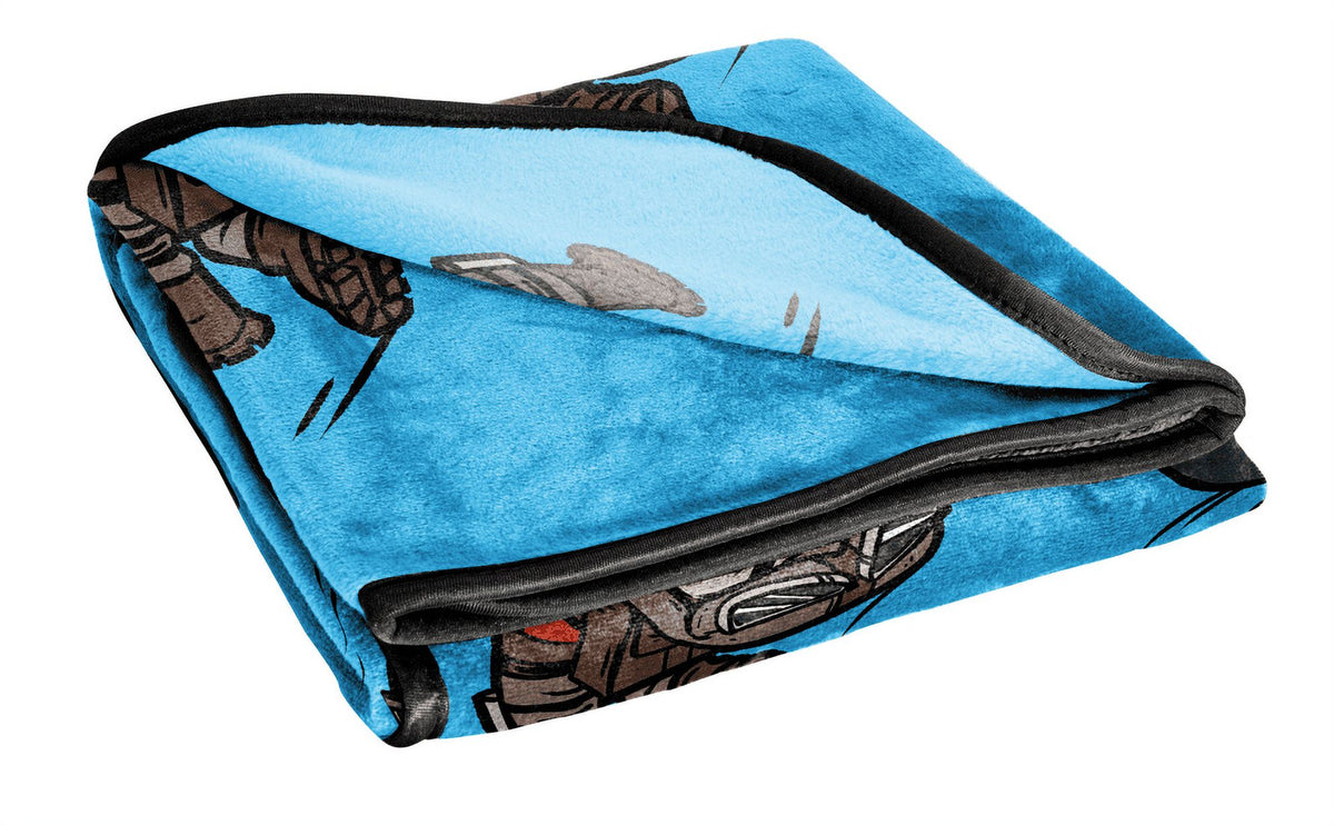 Blue Microfiber Throw Z3492