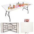 6 Foot White Folding Plastic Table W16991