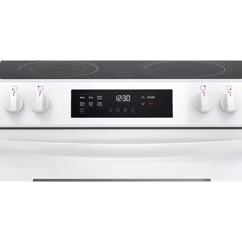 5-Element Slide-In Electric Range with Steam Clean in White J261