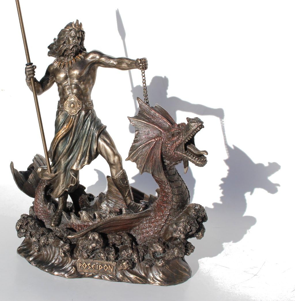 Cold Cast Bronze Hippocampus Statue, 9 1/4 Inch, Pack of 2 M534