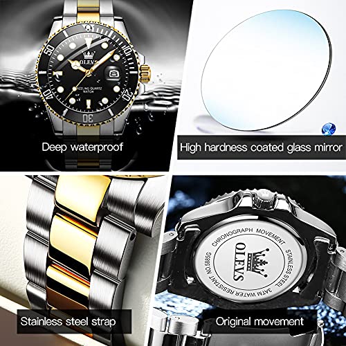 Stainless Steel Analog Quartz Watch with Day F494