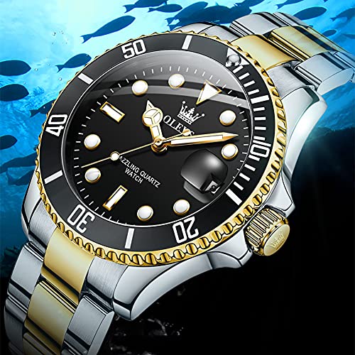 Stainless Steel Analog Quartz Watch with Day F494
