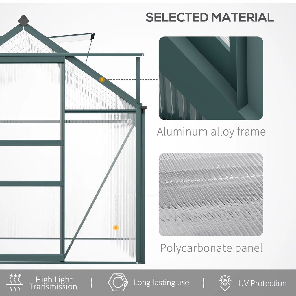 6' x 10' x 7' Polycarbonate Walk-in Greenhouse P218971