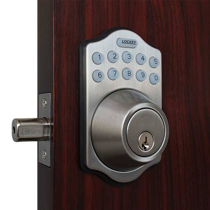 Satin Nickel Electronic Keypad Single Cylinder Deadbolt C9289