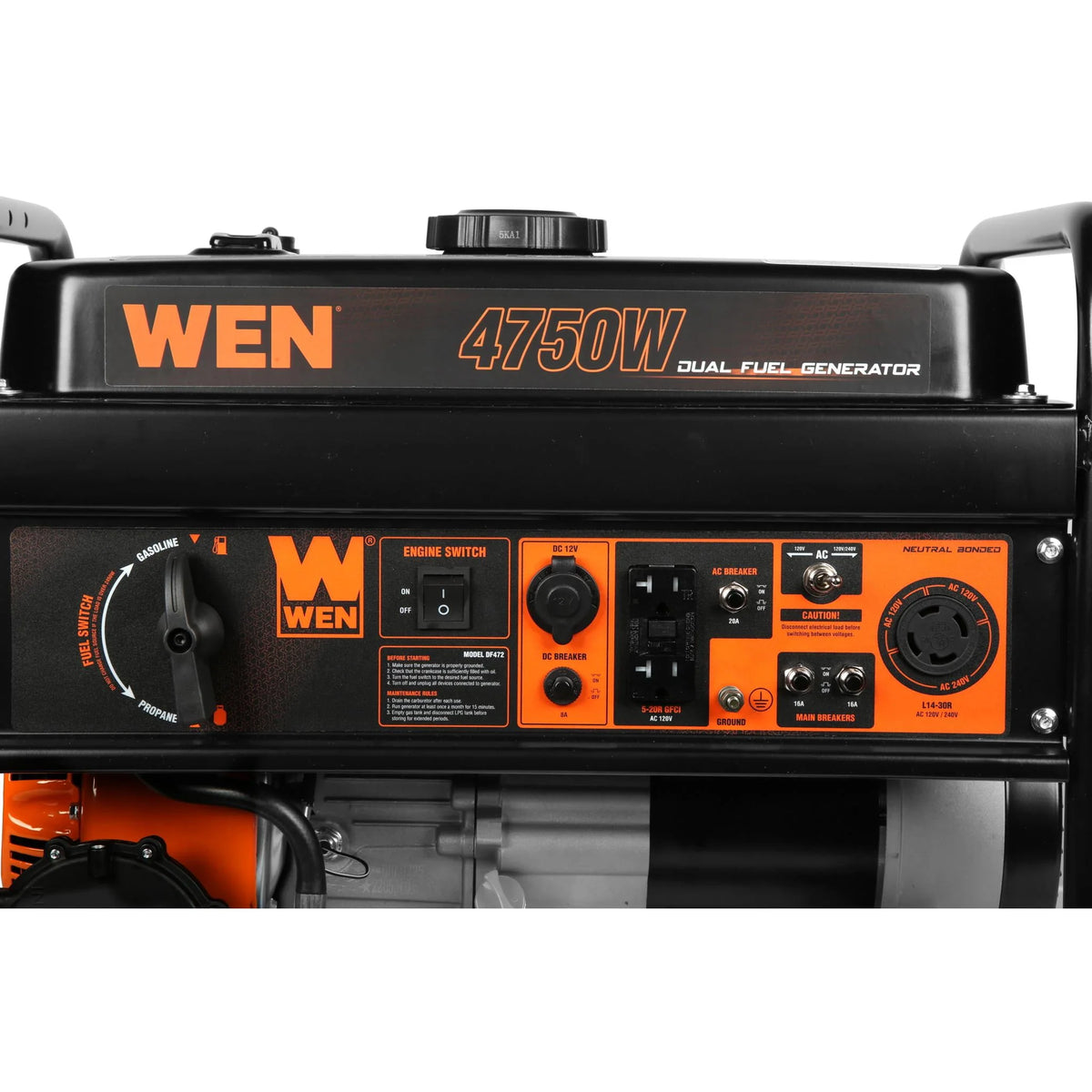 4750-Watt Dual Fuel Portable Generator H321388