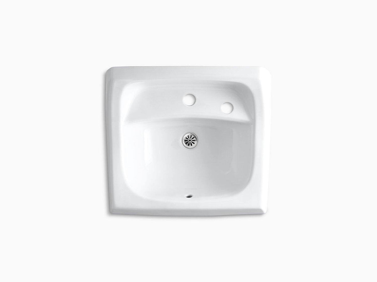 White Wall-Mount Bathroom Sink M73707