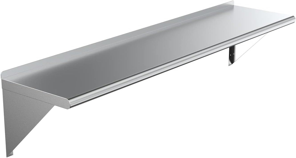 14" X 60" Stainless Steel Wall Shelf V866