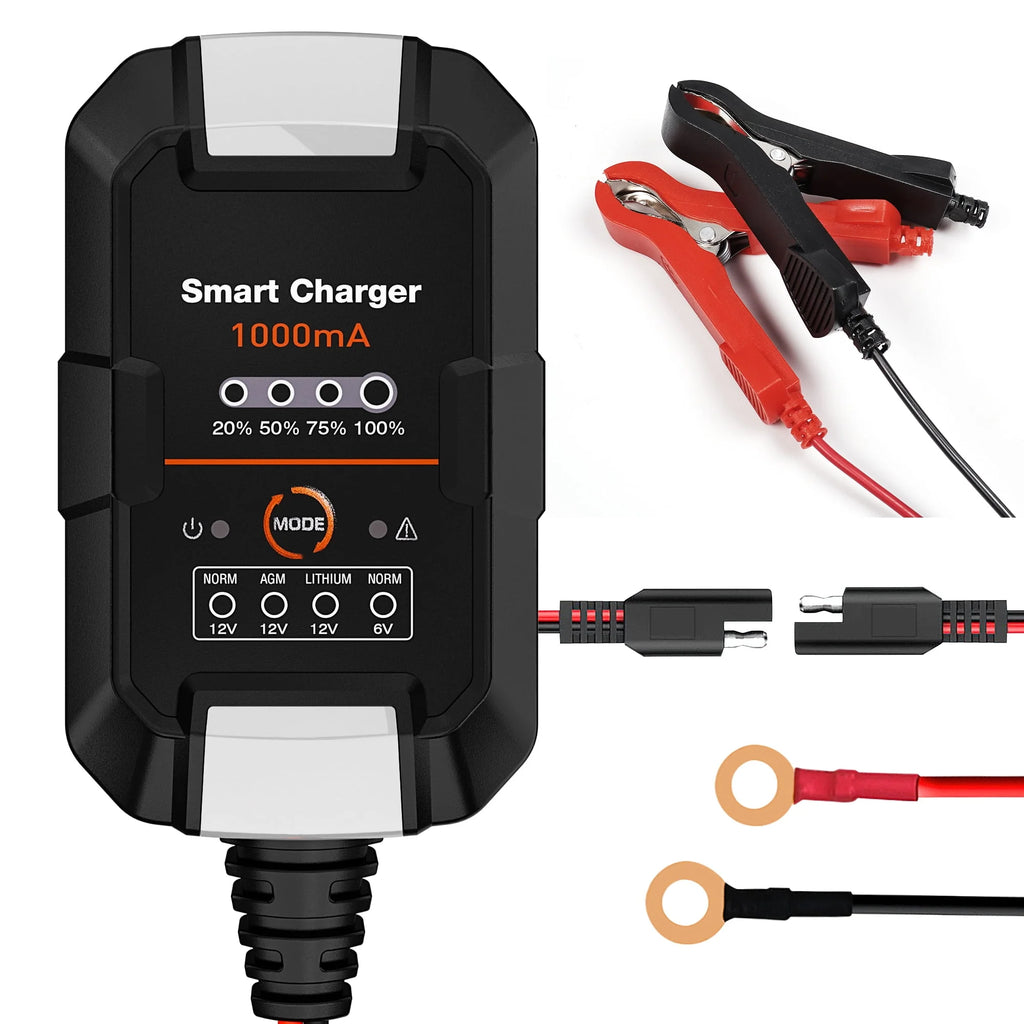 6V/12V 1A Trickle Charger Battery Maintainer B377189