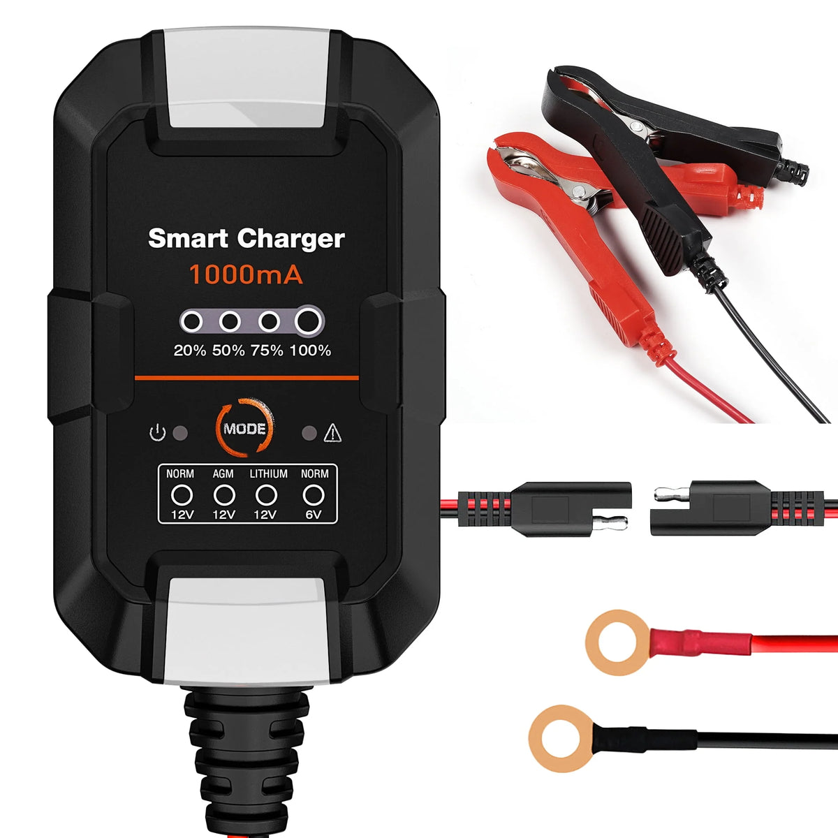 6V/12V 1A Trickle Charger Battery Maintainer B377189