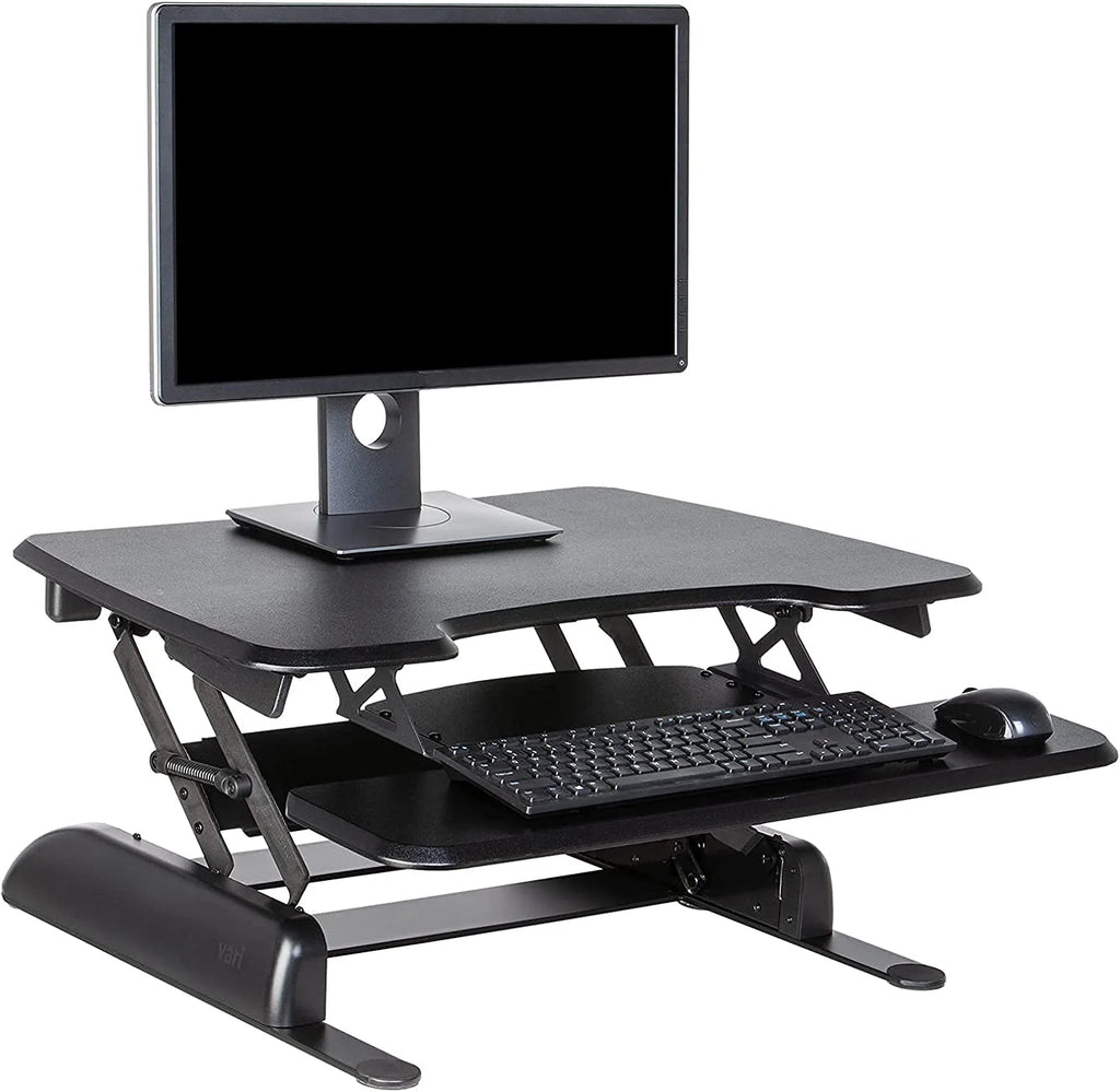 Adjustable 2-Tier Standing Desk Converter, Black E284612